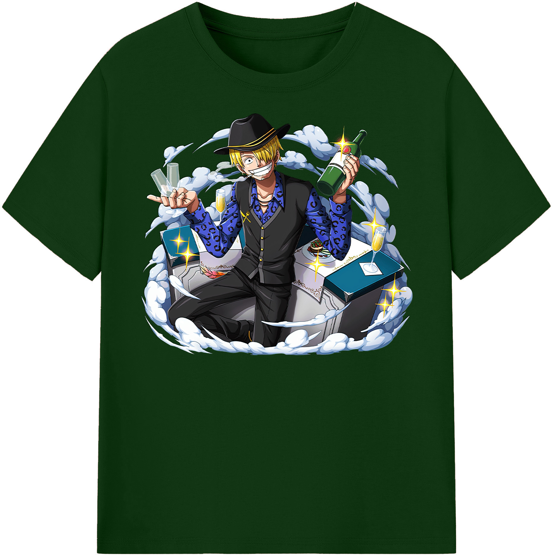 ワンピース サンジ ONE PIECE Sanji 綿100％半袖Tシャツ（フロントプリント）